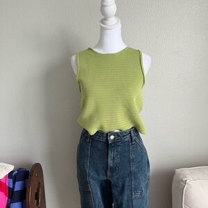 Forever 21 Light Green Knit Tank Top